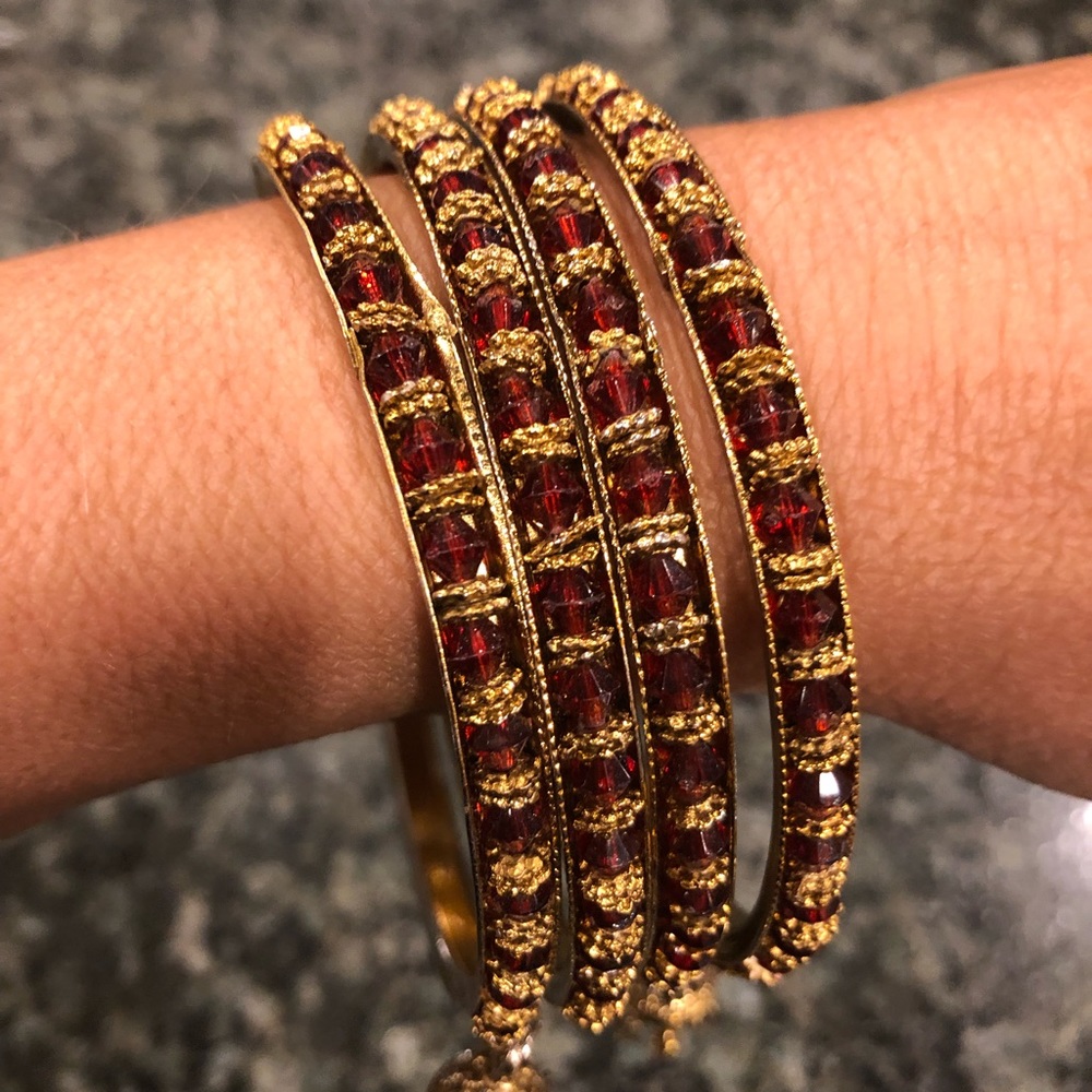 Beautiful gold and ruby bracelets - Picture 3 of 5